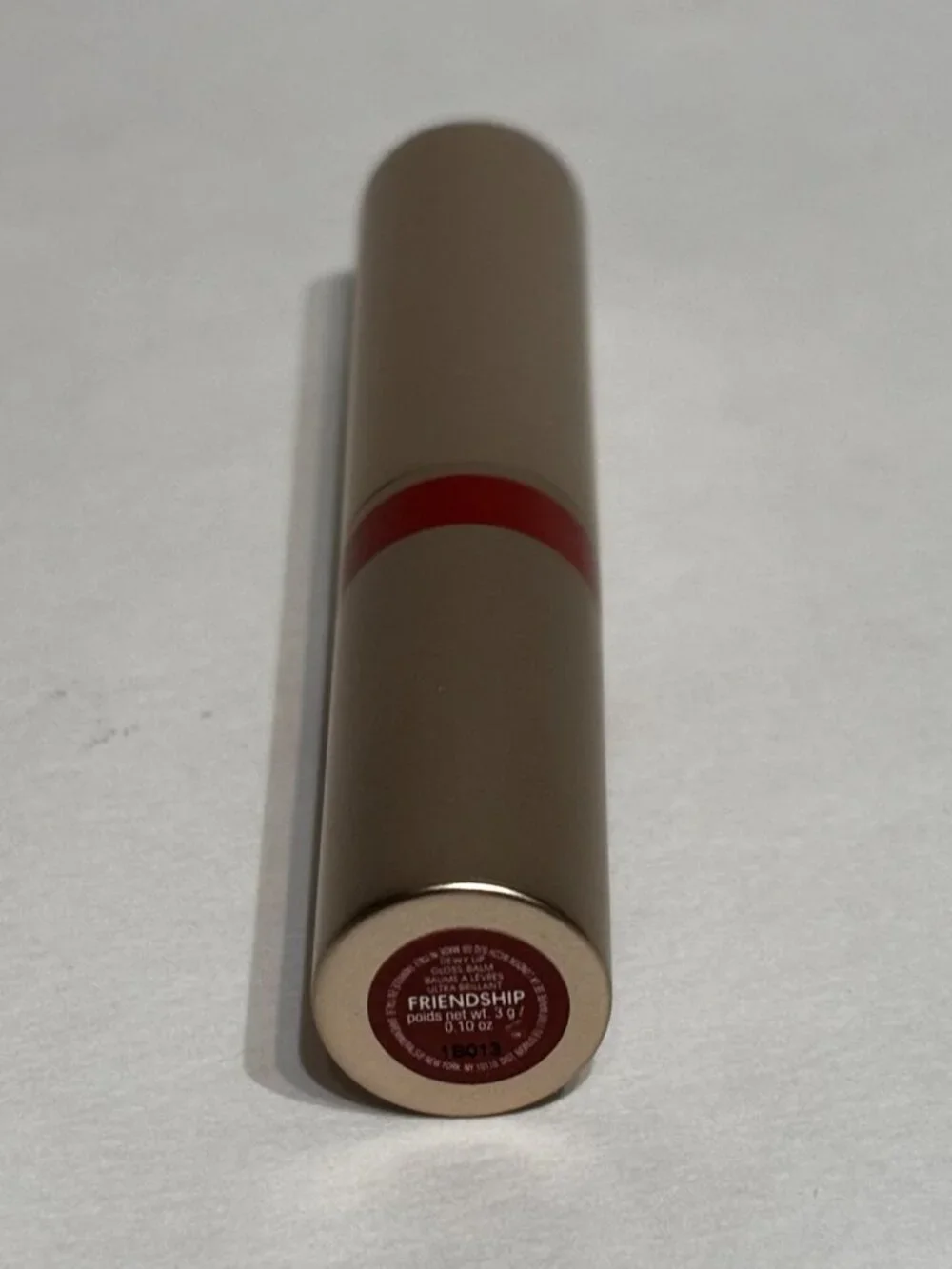 bareMinerals Dewy Lip Gloss-Balm in Friendship Deep Earthy Nude Brand New 0.1 oz